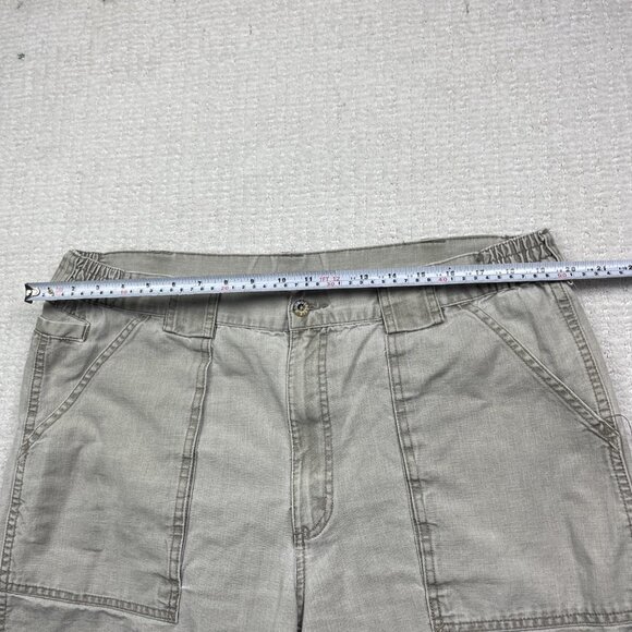 VTG Hook Tackle Shorts Size 38 Grey/off-White High Rise Cargo Fishing Outdoors - Picture 6 of 13